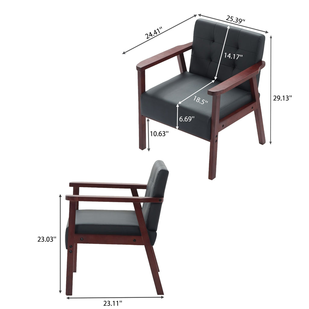 Wood Frame Accent Armchair