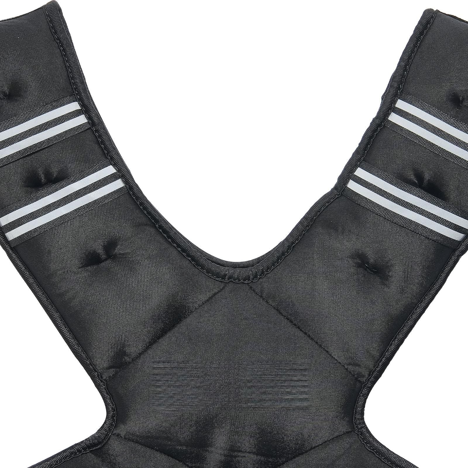 Adjustable Weighted Vest, 20-32lb Weight Vest with 6 Ironsand Weights and Reflective Stripe, Body Weight Vest Exercise Set for Men Women, Workout Equipment for Strength Training Running Jogging