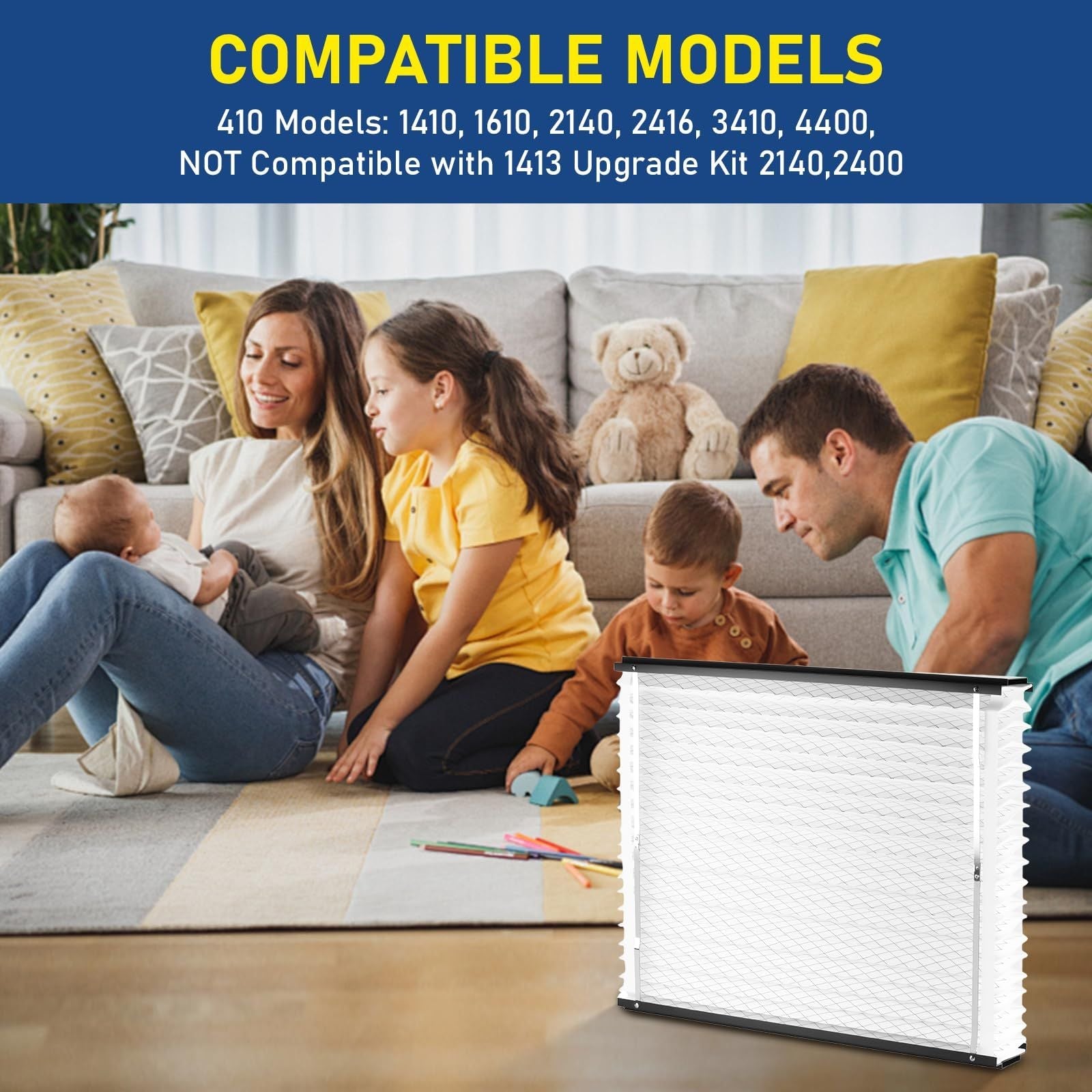 2Pack 413/410/210/213 Replacement Filter Compatible with AprilAire Size:16x25x4 Whole House Air Purifiers