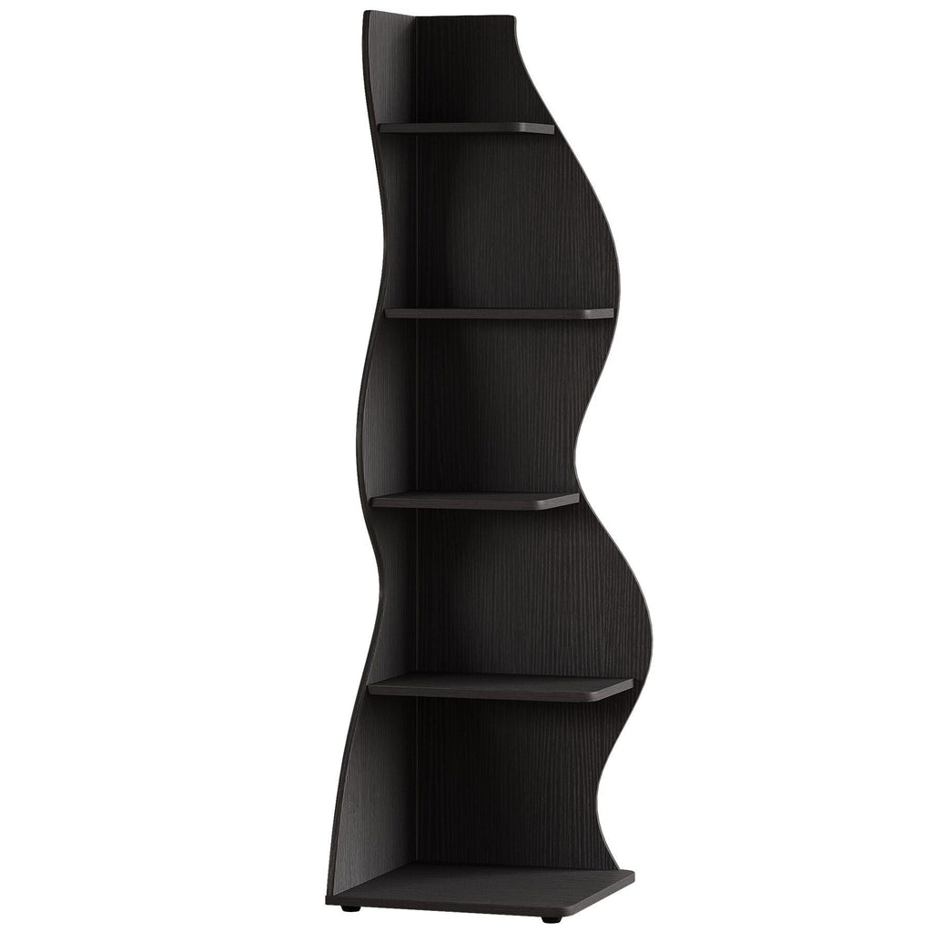 Modern Wall Corner Bookshelf Bookcase