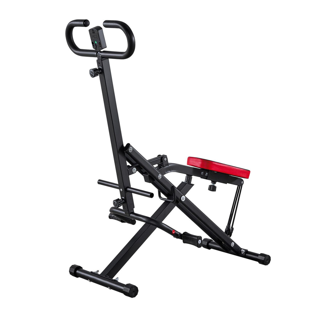 Squat Machine, Deep Squat Rowing Machine for Home, Easy Setup & Foldable Exercise Equipment, Glute Trainer Machine with 3 High-Strength Resistance Bands, Glutes & Leg Home Workout Machine, Black