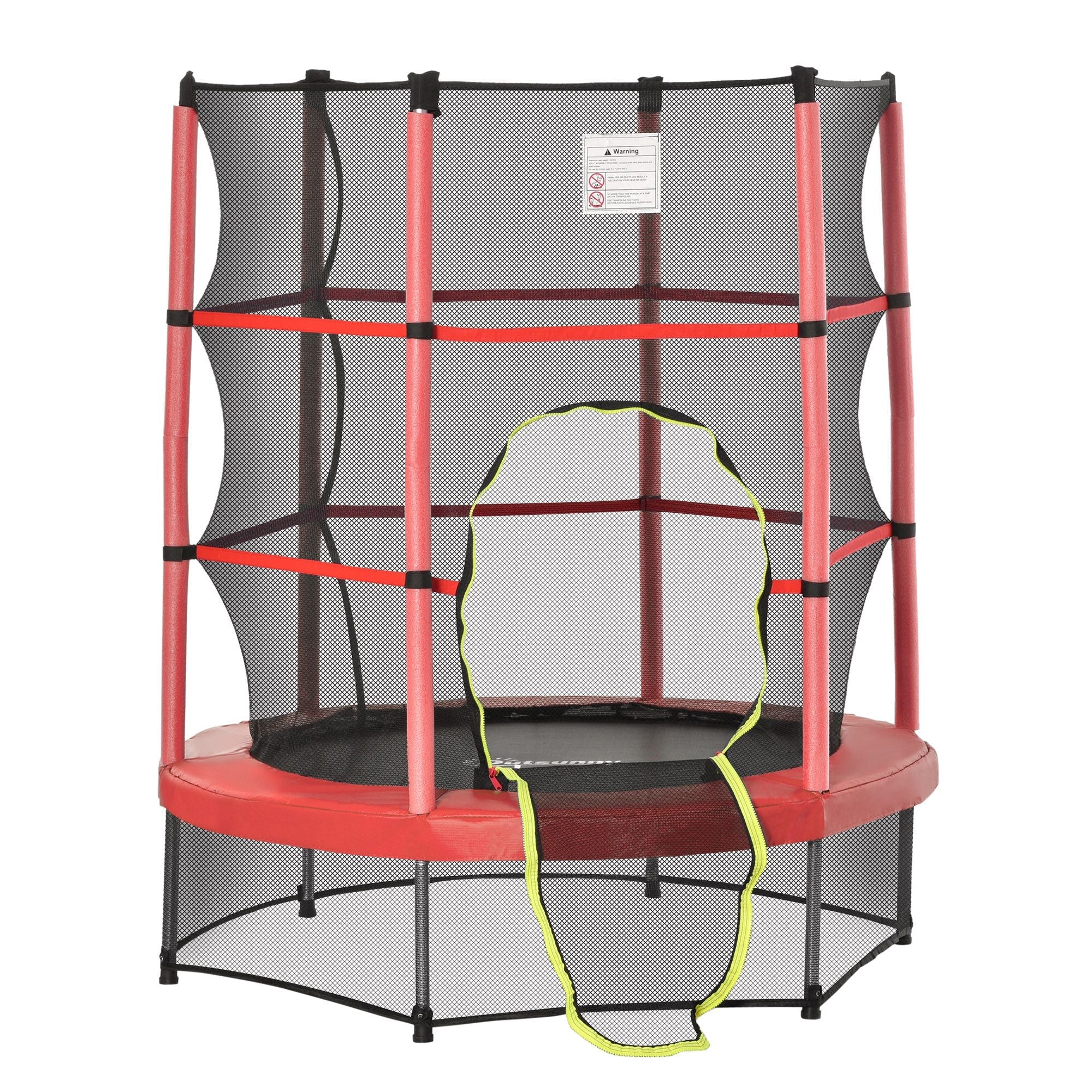 4.5FT Trampoline Jumping with Enclosure Net Springless Design and Safety Pad, Kids Trampoline for Ages 3 to 6