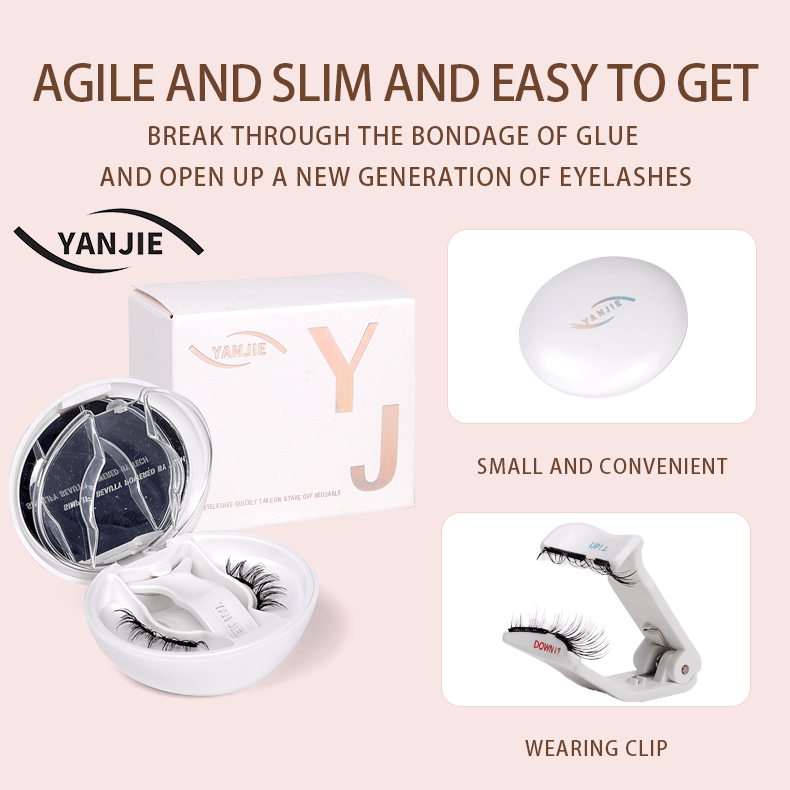 No Glue Soft Magnetic Clip On Eyelashes, Sweetheart Natural C-Curl Fluffy Layer Reusable Lashes Sweet Energetic Eye Makeup