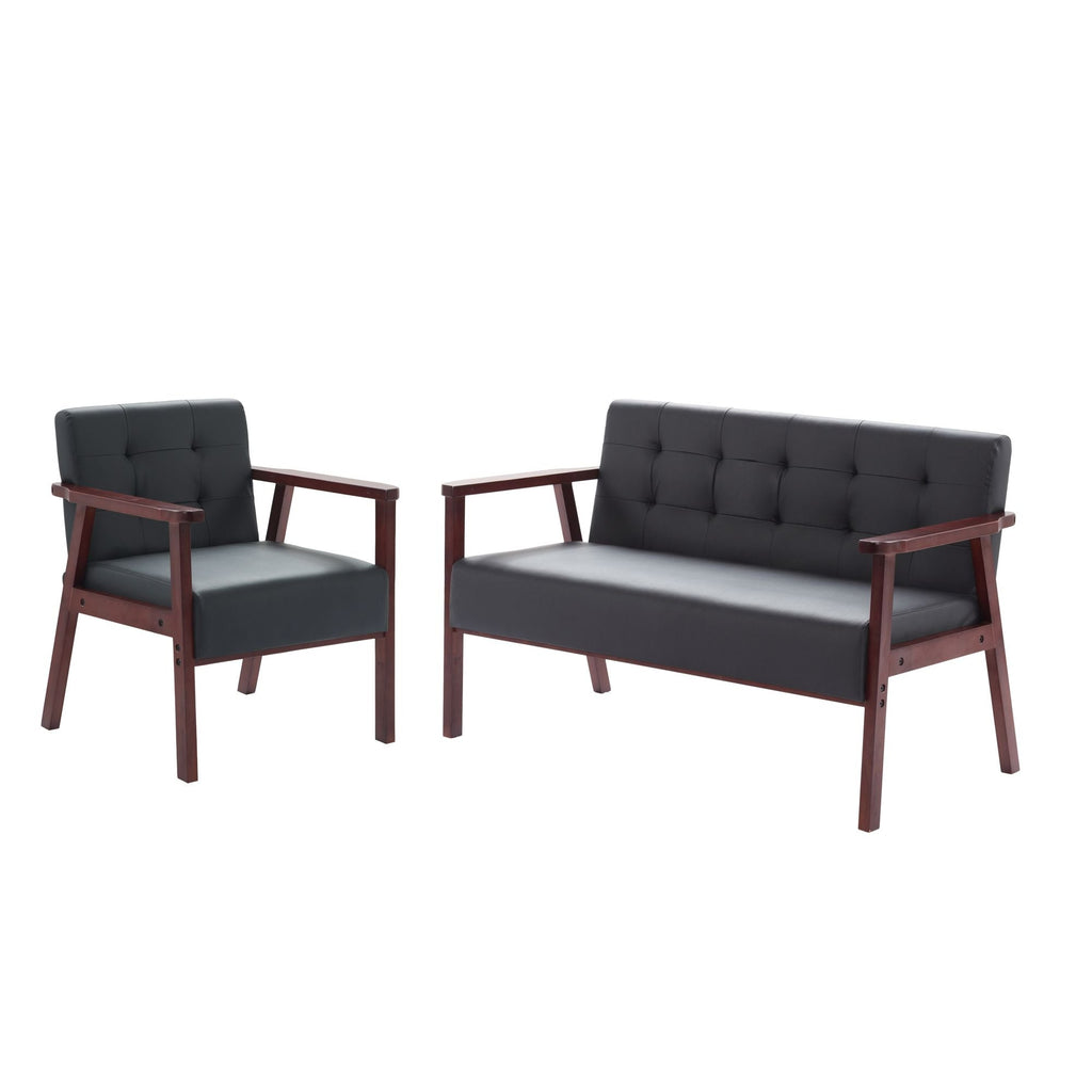 Wood Frame Accent Armchair
