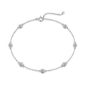 Dynamic Bubble - A fashionable jewelry bracelet and bangle set with Moissanite S925 sterling silver and Platinum-plated diamond