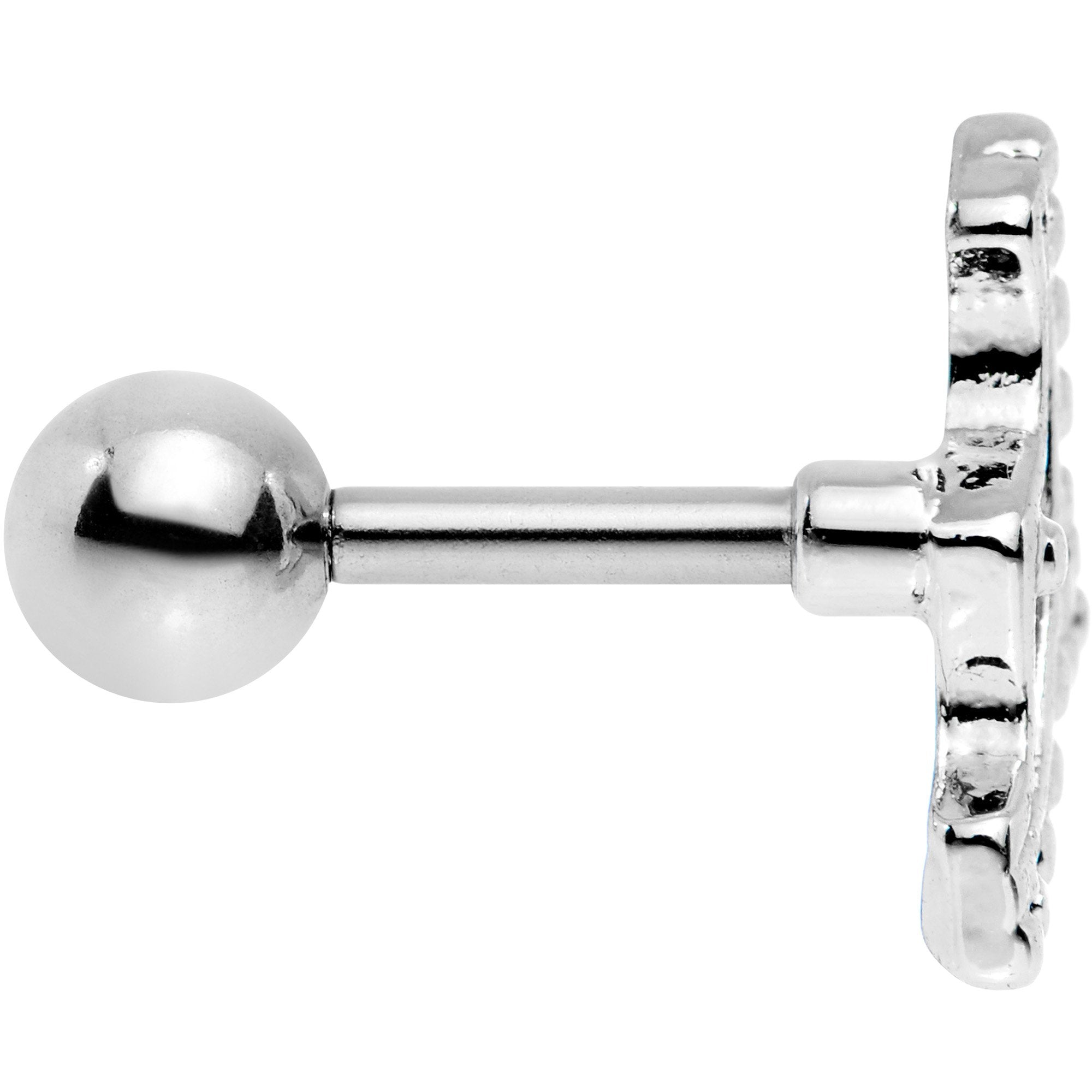 16G 1/4 Crescent Bow Cartilage Tragus Earring