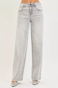 RISEN Slouchy Baggy Jeans with Contrast Stitching