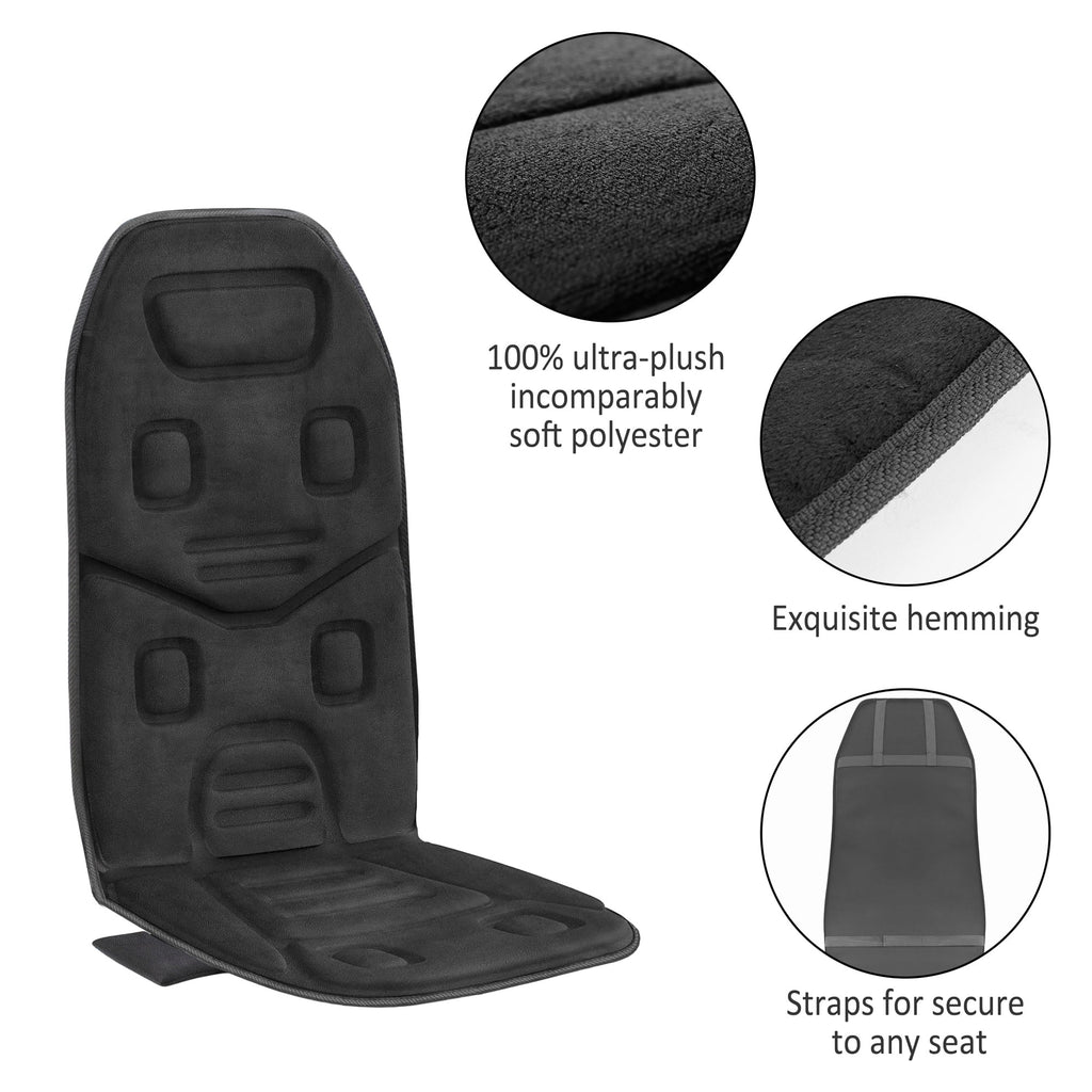 10 Motors Massage Seat Cushion with 3 Level Heating Pad, Vibration Back Massager Chair Pad for Home Office