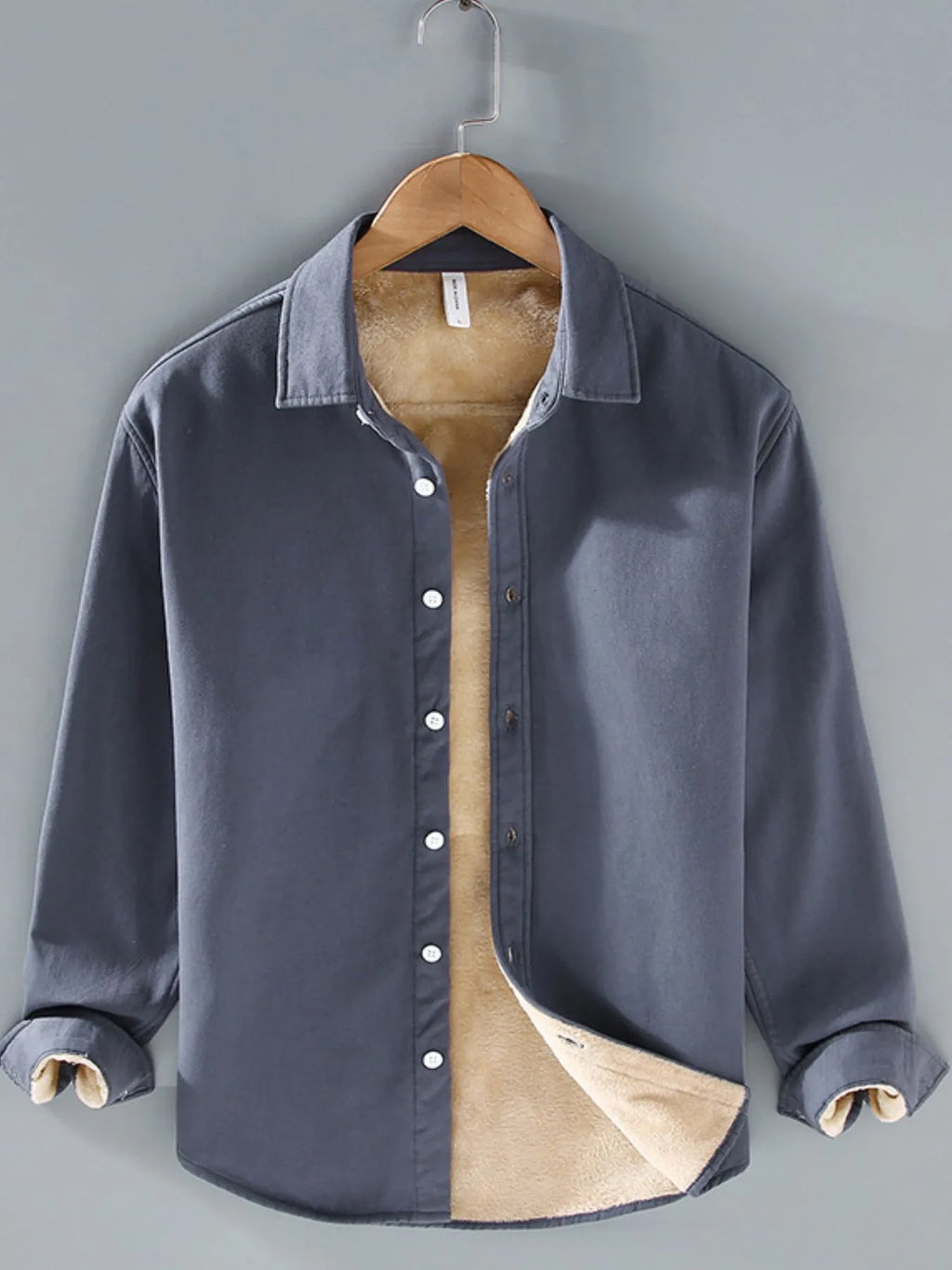 Men's Plus Size Button Up Long Sleeve Shirt