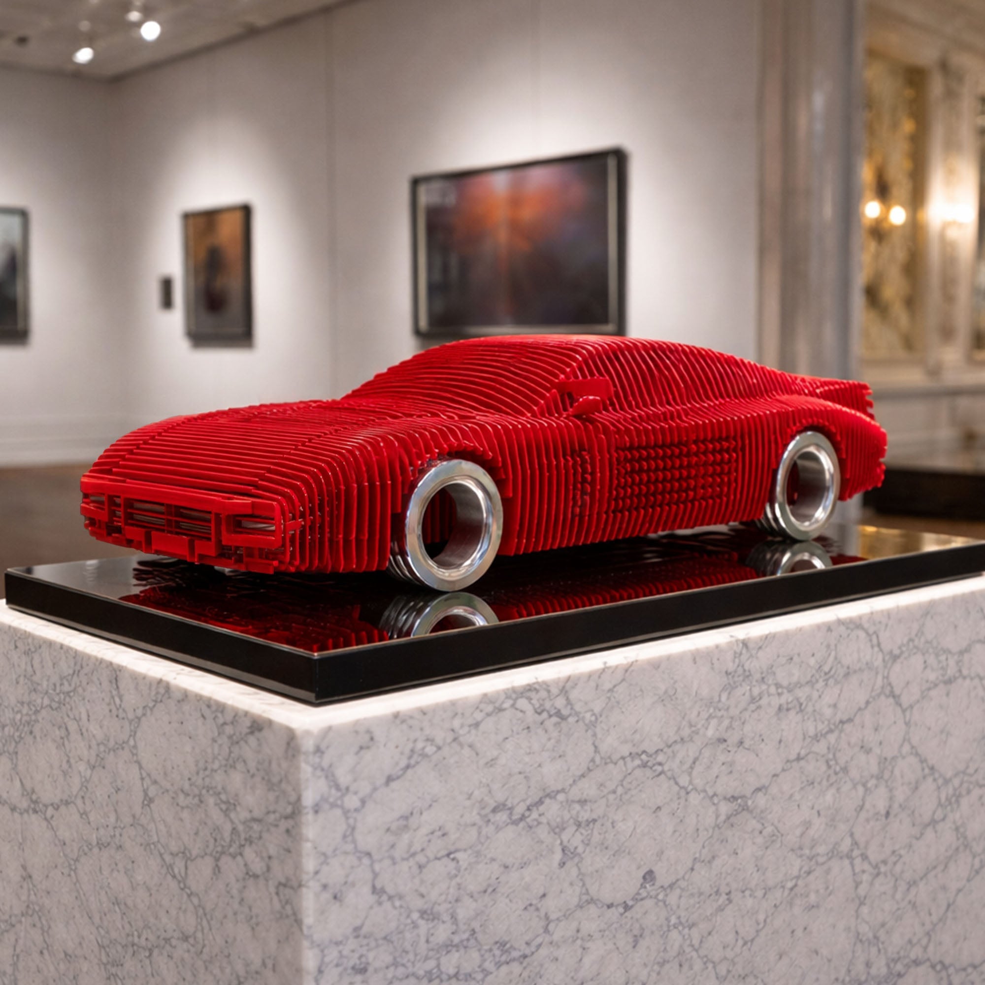 Terra Rossa Metal Car Sculpture - MT1495