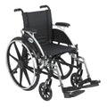 Viper Wheelchair with Flip Back Removable Arms, Desk Arms, Swing away Footrests, 14" Seat