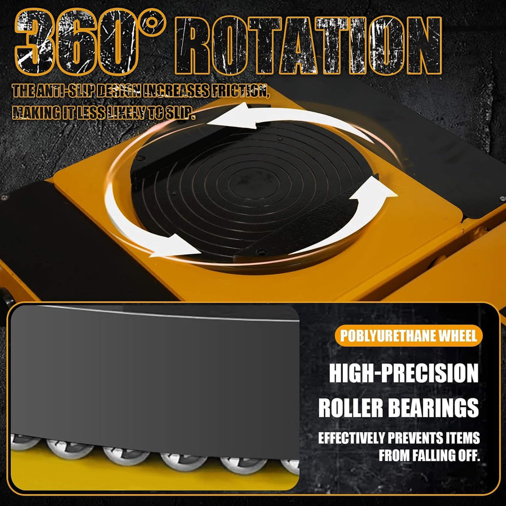 Heavy-Duty Electric Industrial 360-Degree Rotational Mover Skate Dolly (SAK52917)