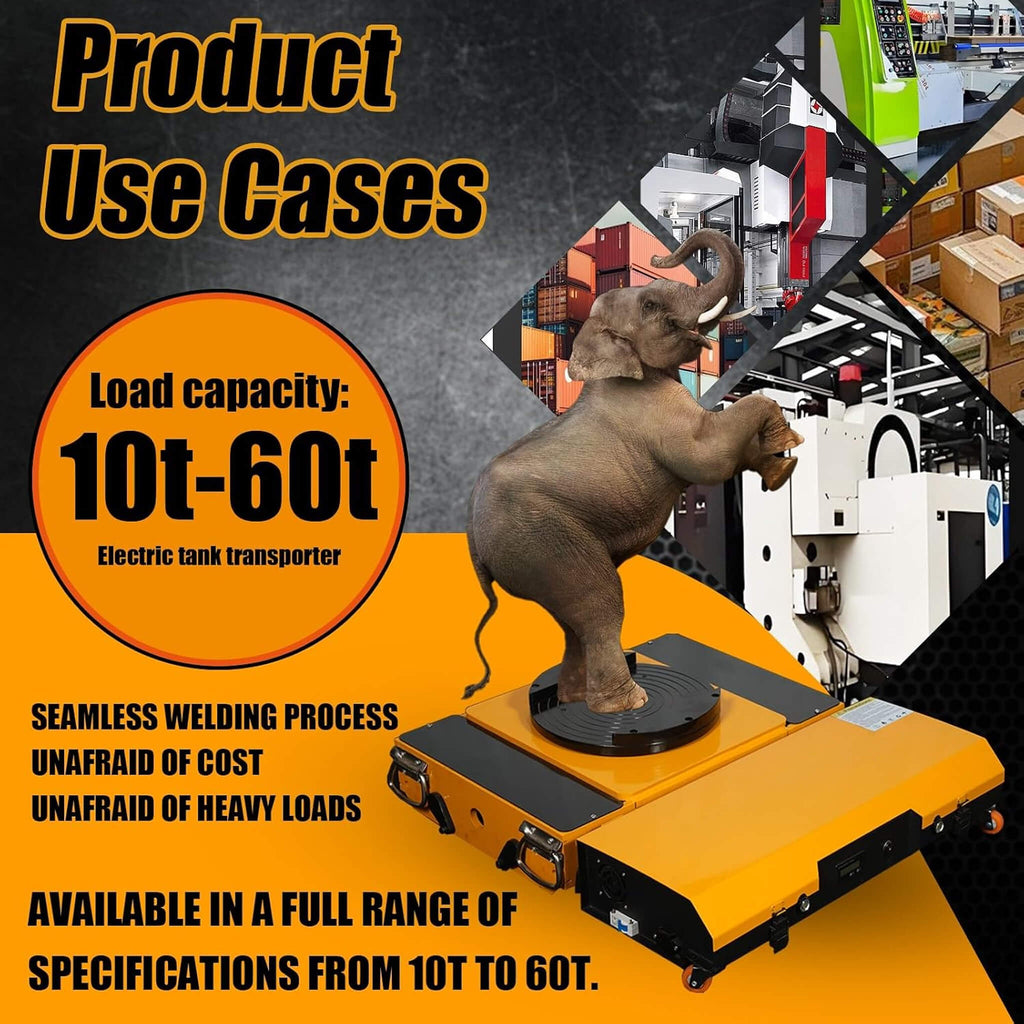 Heavy-Duty Electric Industrial 360-Degree Rotational Mover Skate Dolly (SAK52917)
