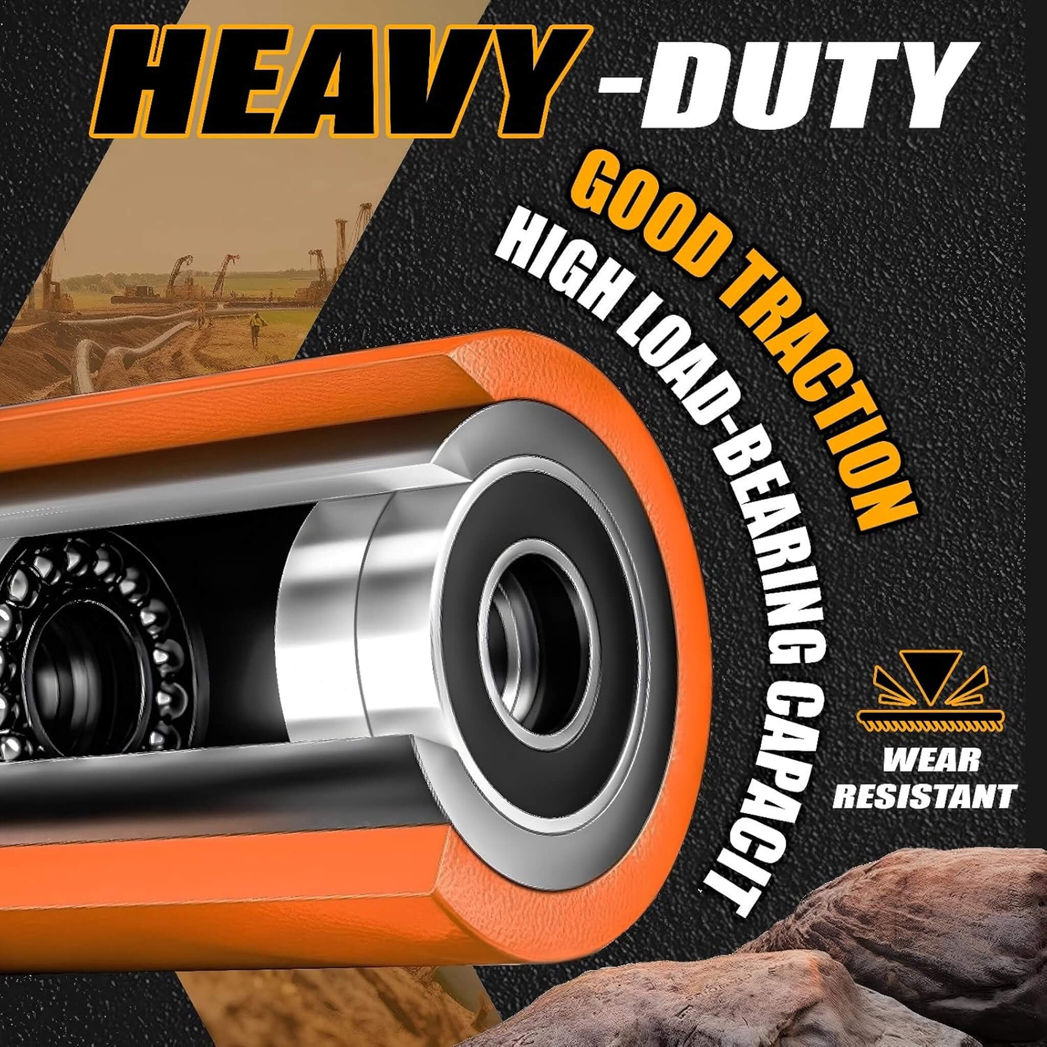 Heavy-Duty Electric Industrial 360-Degree Rotational Mover Skate Dolly (SAK52917)