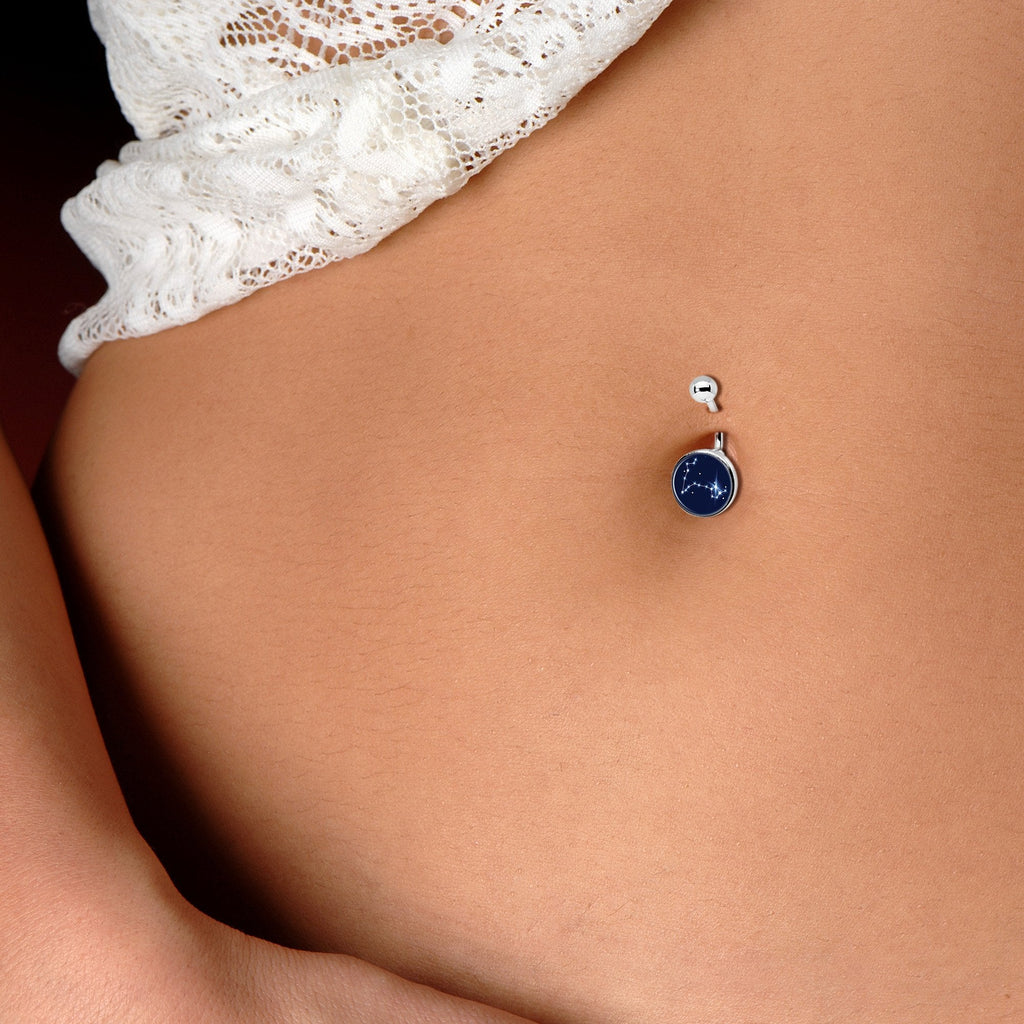Zodiac Constellation Pisces Belly Ring