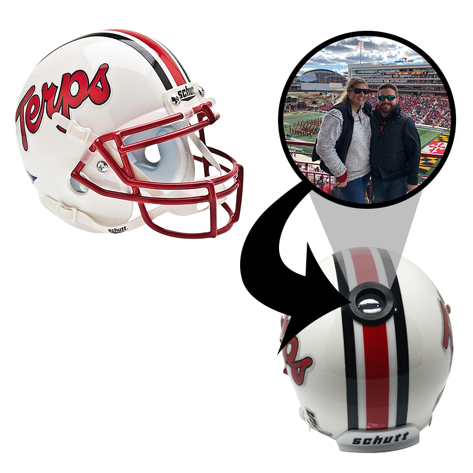 Maryland Terrapins College Football Collectible Mini Helmet - Picture Inside - FANZ Collectibles