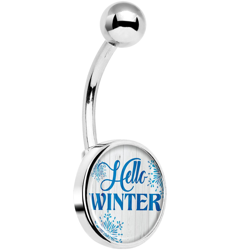 Hello Winter Snowflake Belly Ring