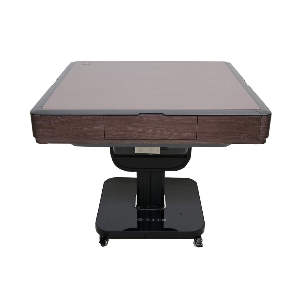 Premium Automatic Folding Mahjong Table With Walnut Finish, Two Set Of 166 40MM Numbered Tiles, And Hard Table Cover (SAK41893)