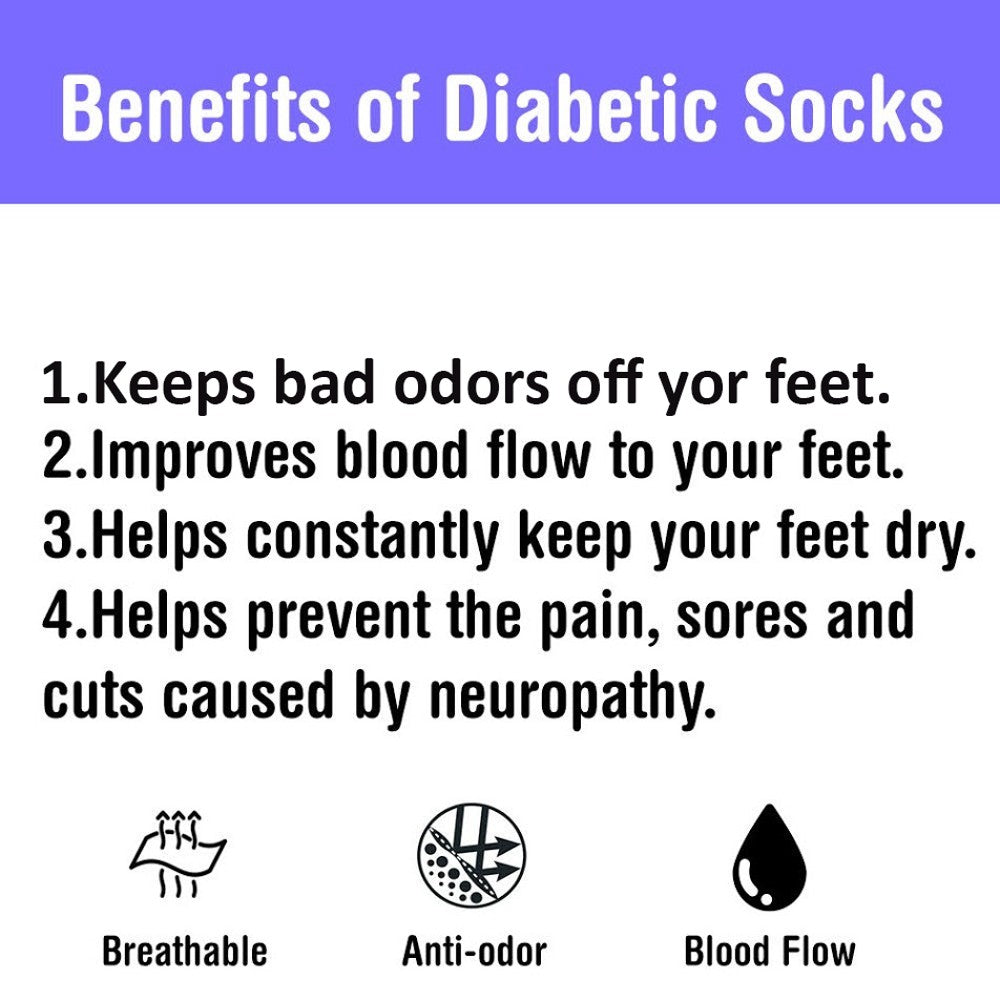 Lot 3 6 12 Pairs Men's Circulatory Diabetic Crew Socks Size 9-11 10-13 13-15