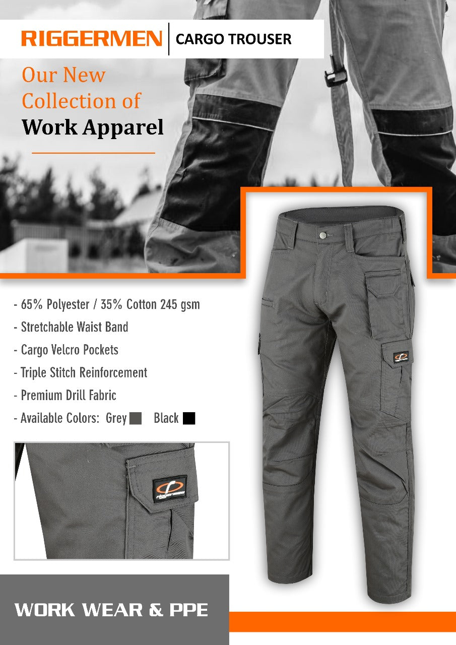 Riggermen Tactical Work Pants for Men - Durable Casual Trousers with Holster Pockets for Outdoor and Work Use