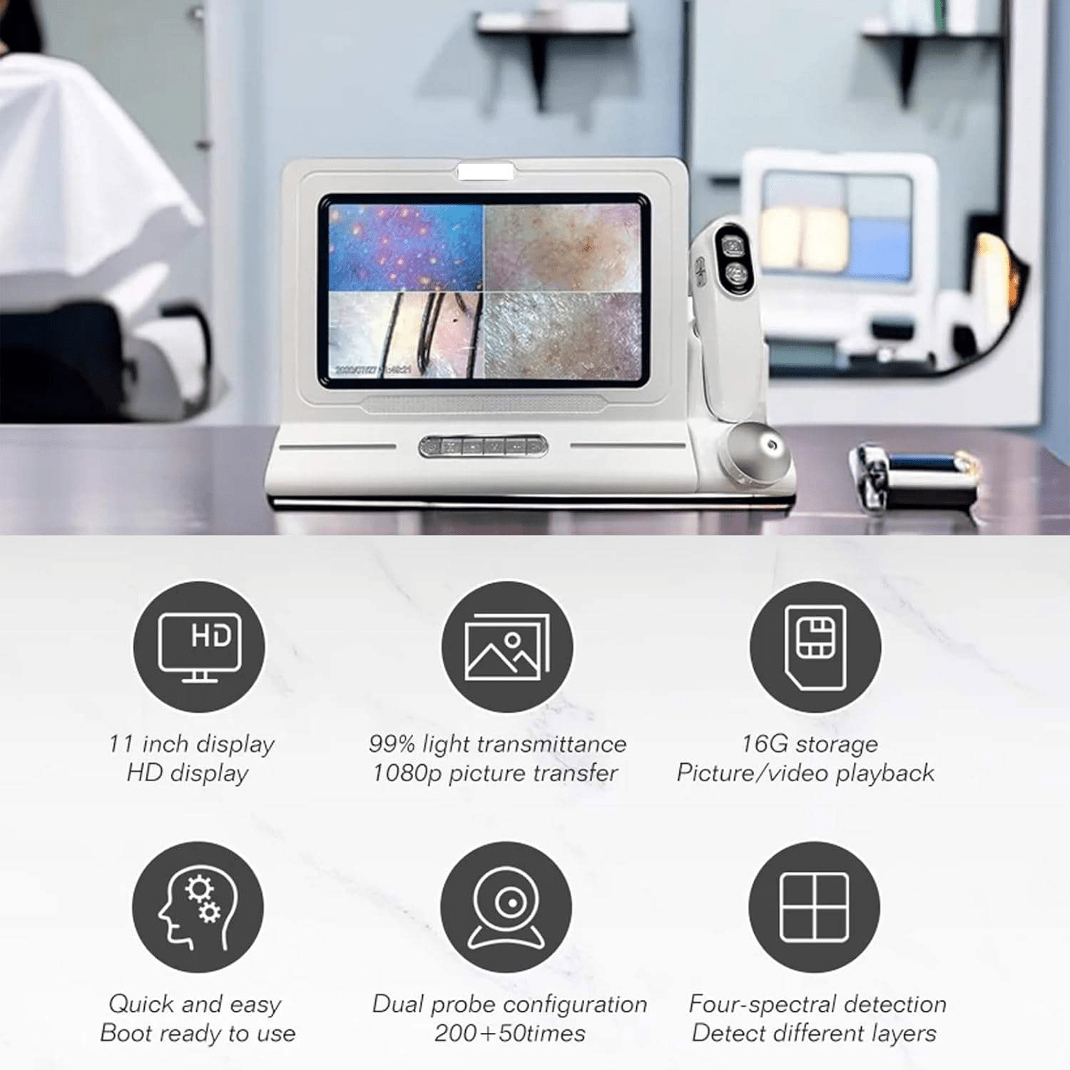 Shape Tactics Triple Spectrum HD Skin & Scalp Analyzer