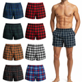 Men's Tartan Plaid Boxer Shorts 6 Pack Cotton Blend Moisture Wicking S-4XL