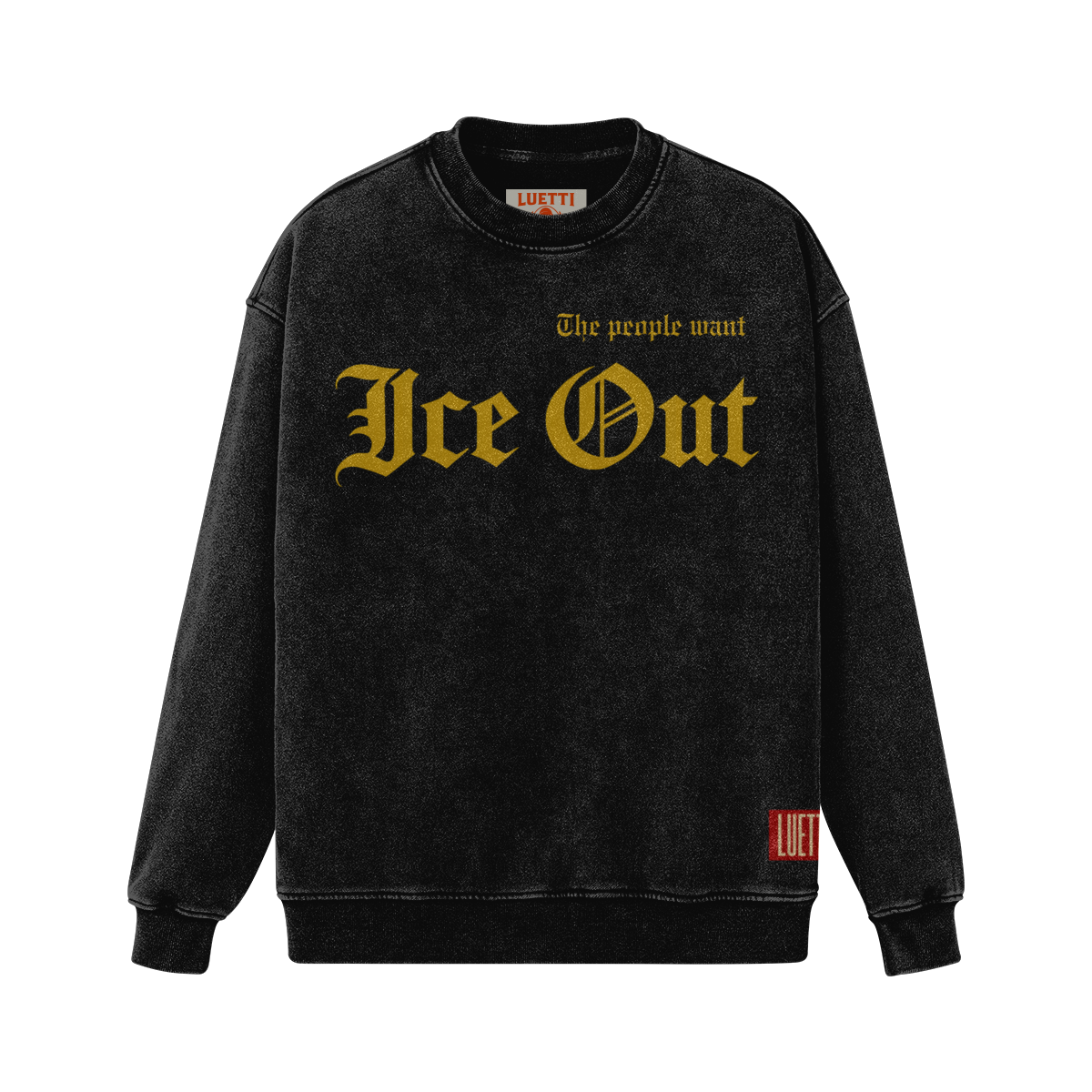 "ICE OUT" Oversized Washed Sweatshirt