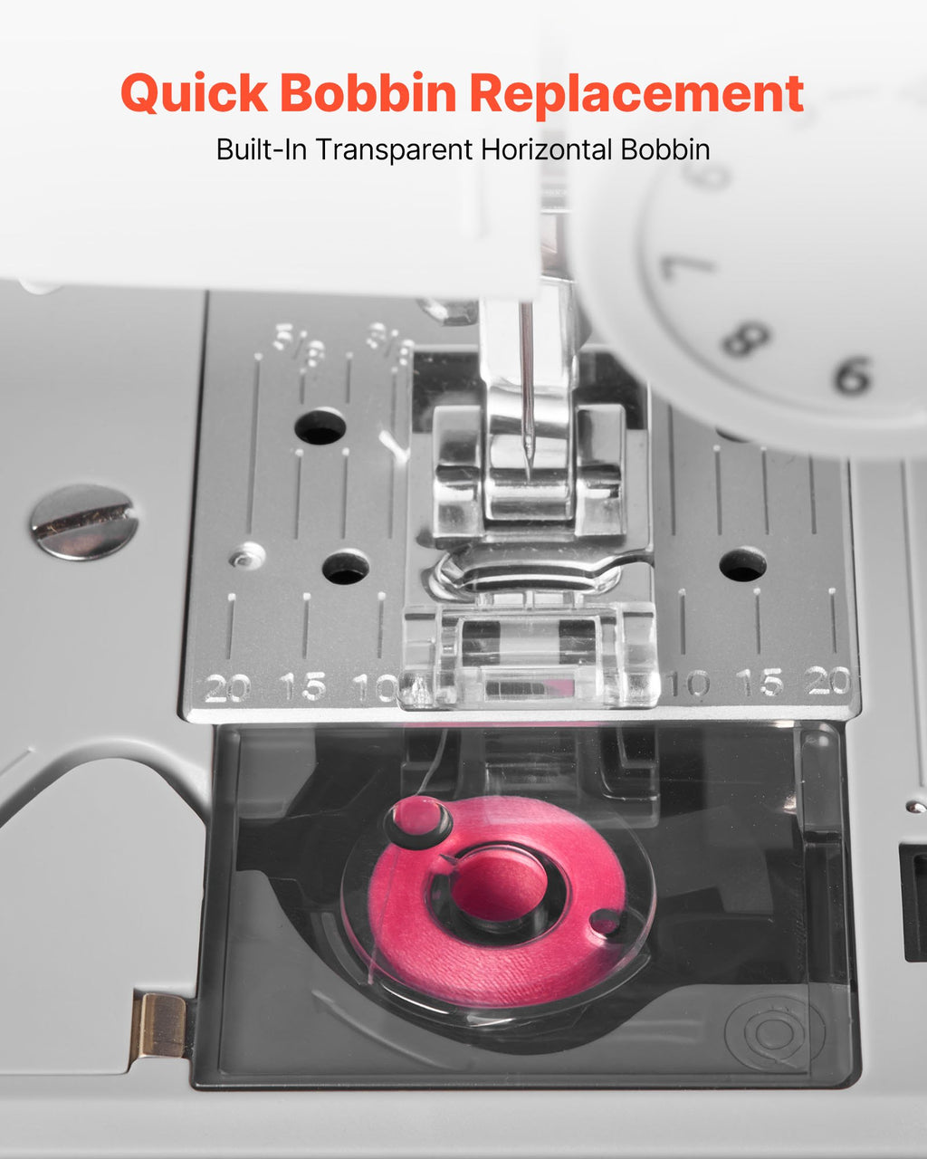 Sewing Machine, 18 Stitch Applications, with LED Light and Foot Pedal,