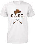Men's Funny Graphic Statement White T-shirt - Dads