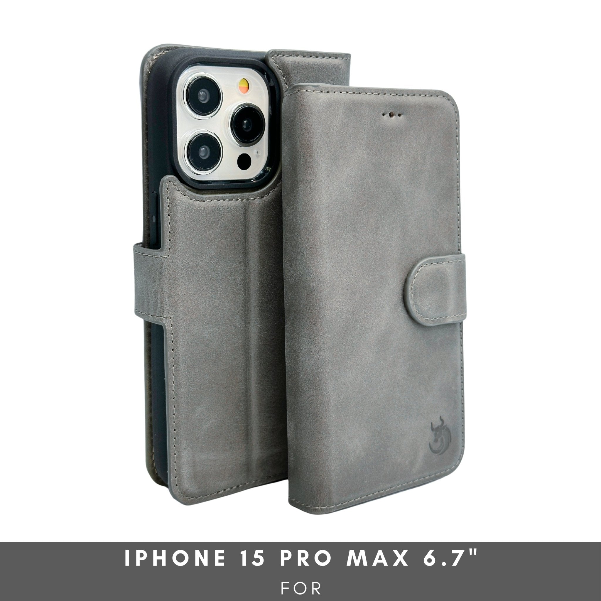 Vegas Premium Leather iPhone 15 Pro Max Wallet Case with MagSafe | Detachable RFID Blocking Luxury Wallet