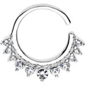 5/16 Rhodium Plated Your Highness Tiara Seamless Circular Ring