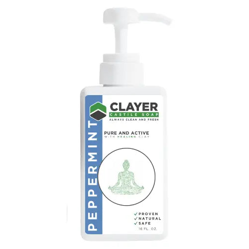 CLAYER CASTILE SOAP - Peppermint - 16 FL OZ
